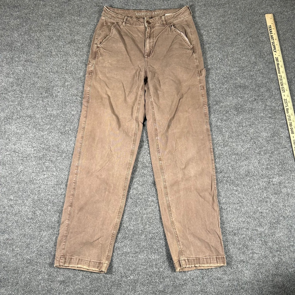 American Eagle Carpenter Pants Womens Size 8 Long Brown Lyocell Stretch Utility